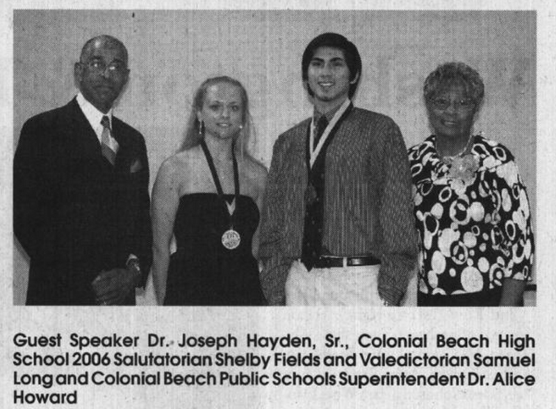 Colonial Beach High School Seniors Awarded Scholarships The American